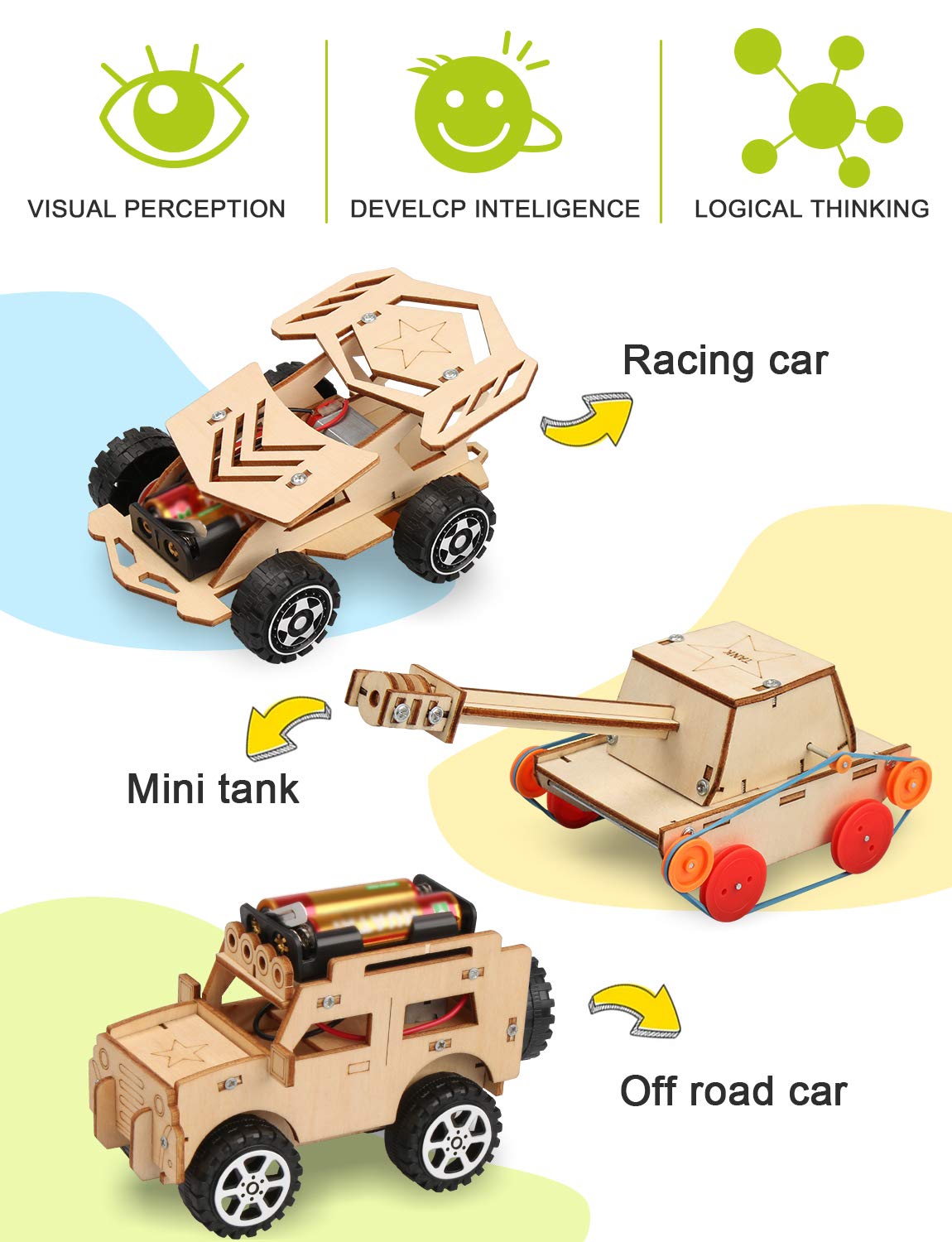Foto 3 pulgar | Venta Internacional - Maqueta De Coche De Madera 5 En 1 De Stem Kits Poraxy Para Niños De 8 A 12 Años