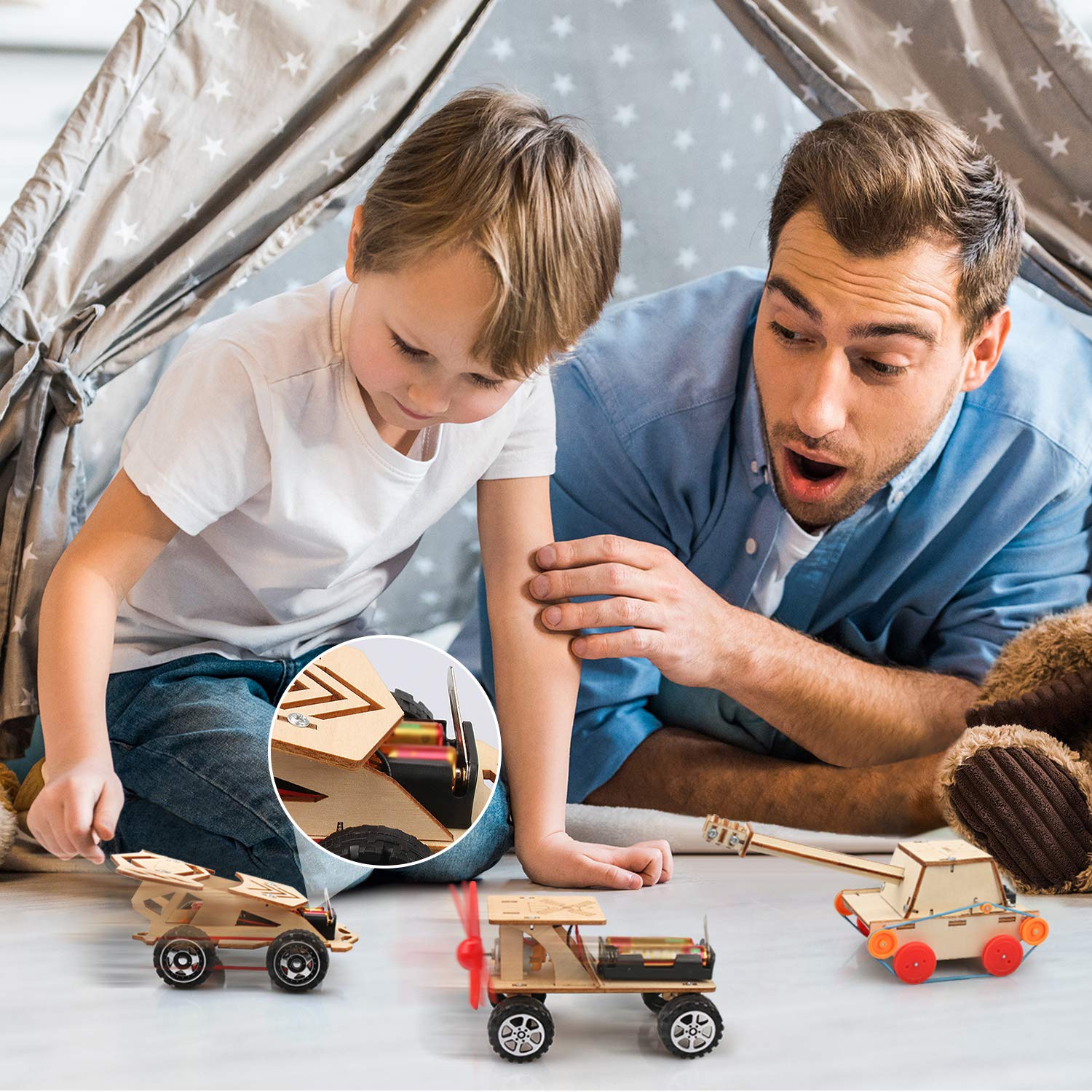 Foto 5 | Venta Internacional - Maqueta De Coche De Madera 5 En 1 De Stem Kits Poraxy Para Niños De 8 A 12 Años