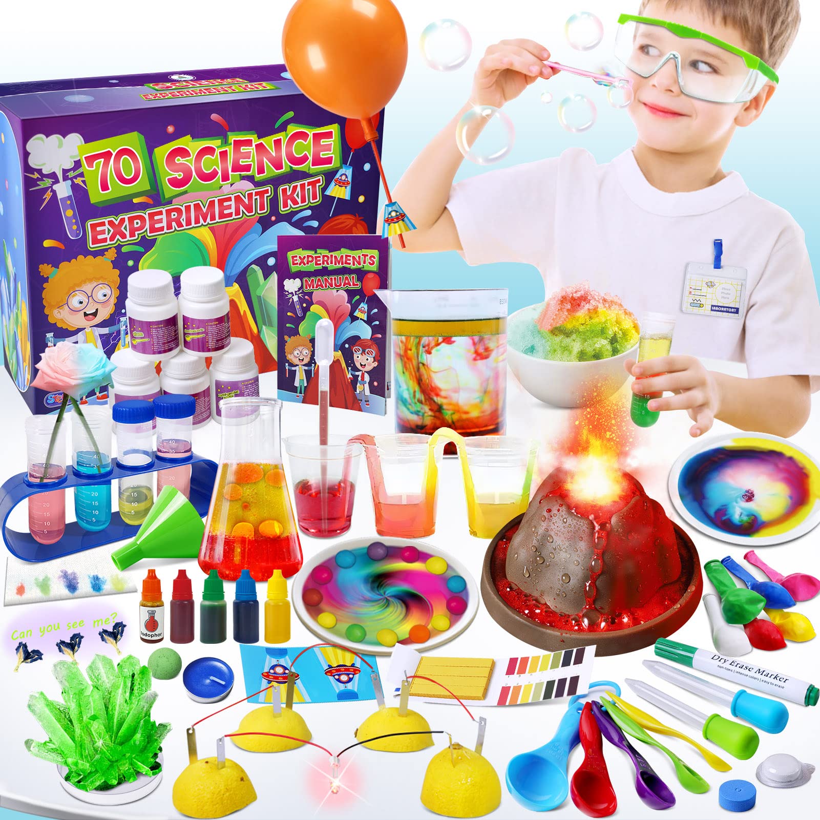 Venta Internacional - Kit Científico Unglinga 70 Experimentos De Laboratorio Para Niños De 4 A 6, 8 Y 12 Años