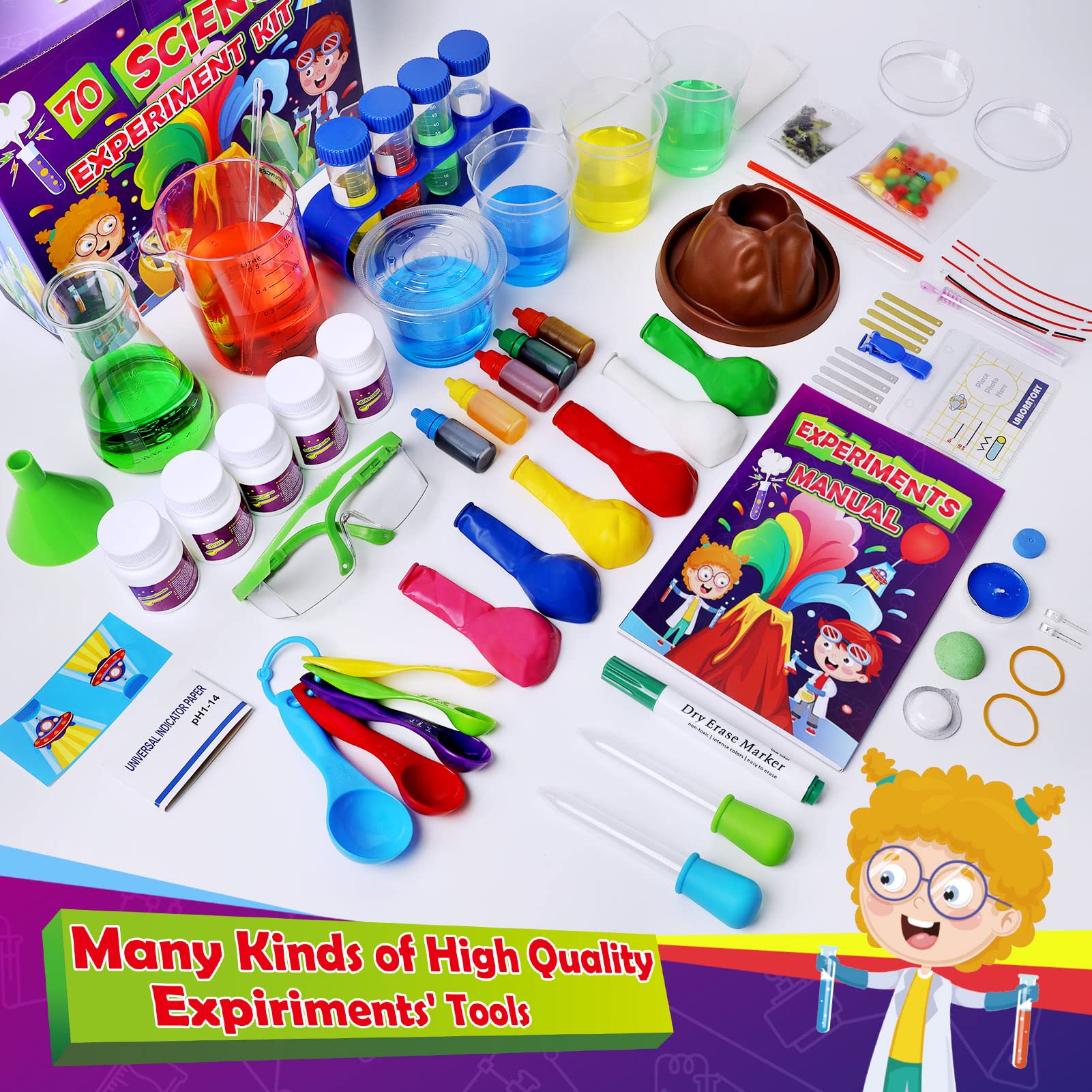 Foto 7 pulgar | Venta Internacional - Kit Científico Unglinga 70 Experimentos De Laboratorio Para Niños De 4 A 6, 8 Y 12 Años