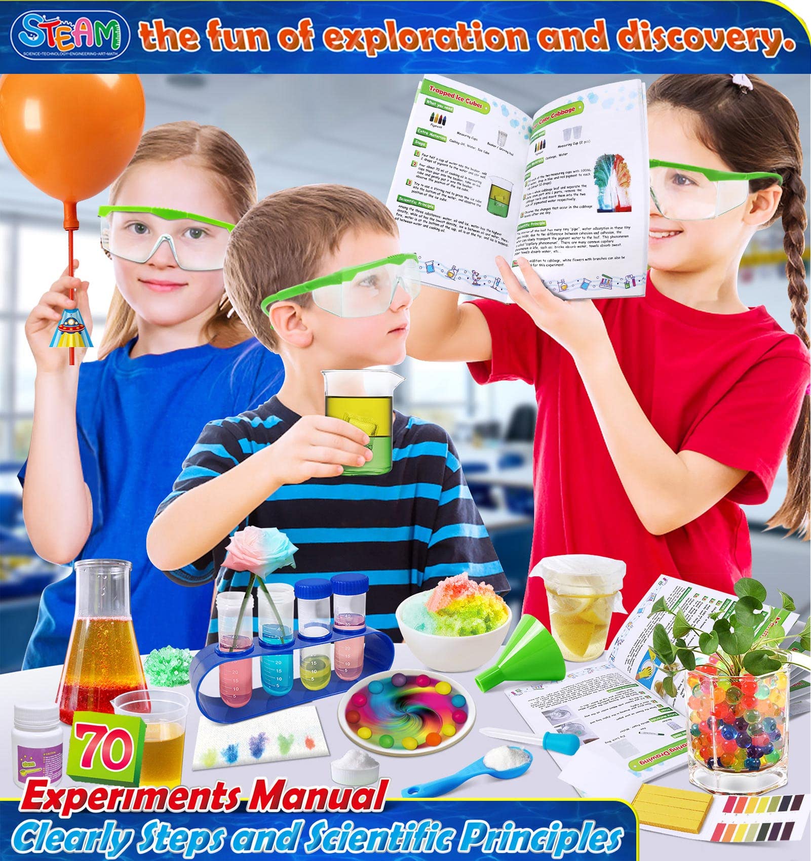 Foto 8 pulgar | Venta Internacional - Kit Científico Unglinga 70 Experimentos De Laboratorio Para Niños De 4 A 6, 8 Y 12 Años