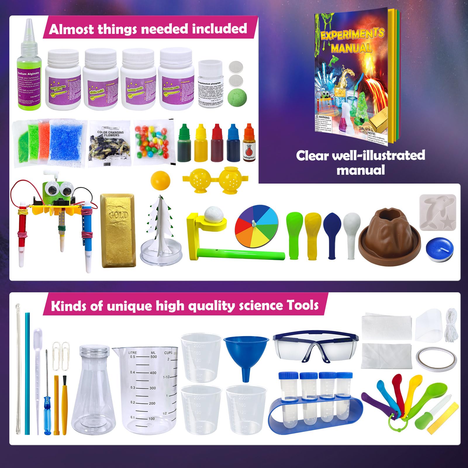 Foto 7 pulgar | Venta Internacional - Kit De Experimentos Científicos Unglinga 150 Para Niños De 6 A 14 Años