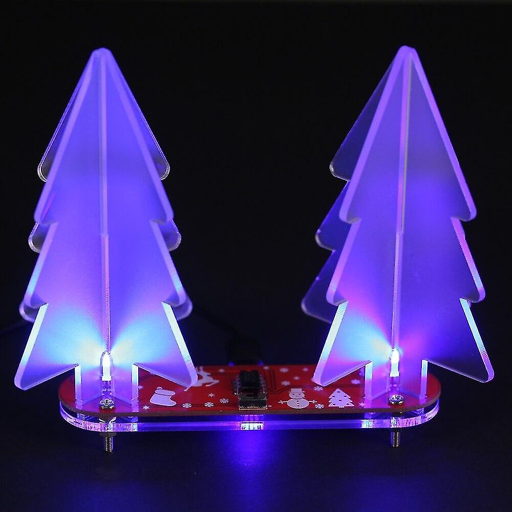 Foto 3 pulgar | Venta Internacional - Kit De Árbol De Navidad Con Luz Led Acrílica 3d Que Cambia A Todo Color