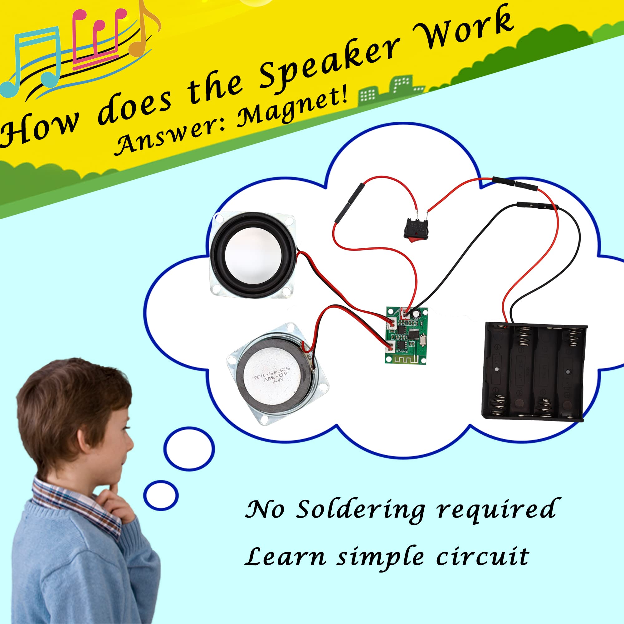 Foto 3 pulgar | Venta Internacional - Kit De Altavoces Bluetooth Diy Cyoest Stem Projects Para Niños