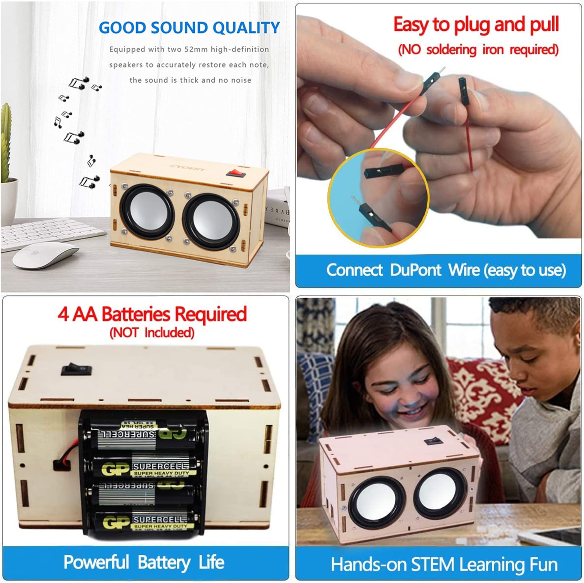 Foto 5 pulgar | Venta Internacional - Kit De Altavoces Bluetooth Diy Cyoest Stem Projects Para Niños