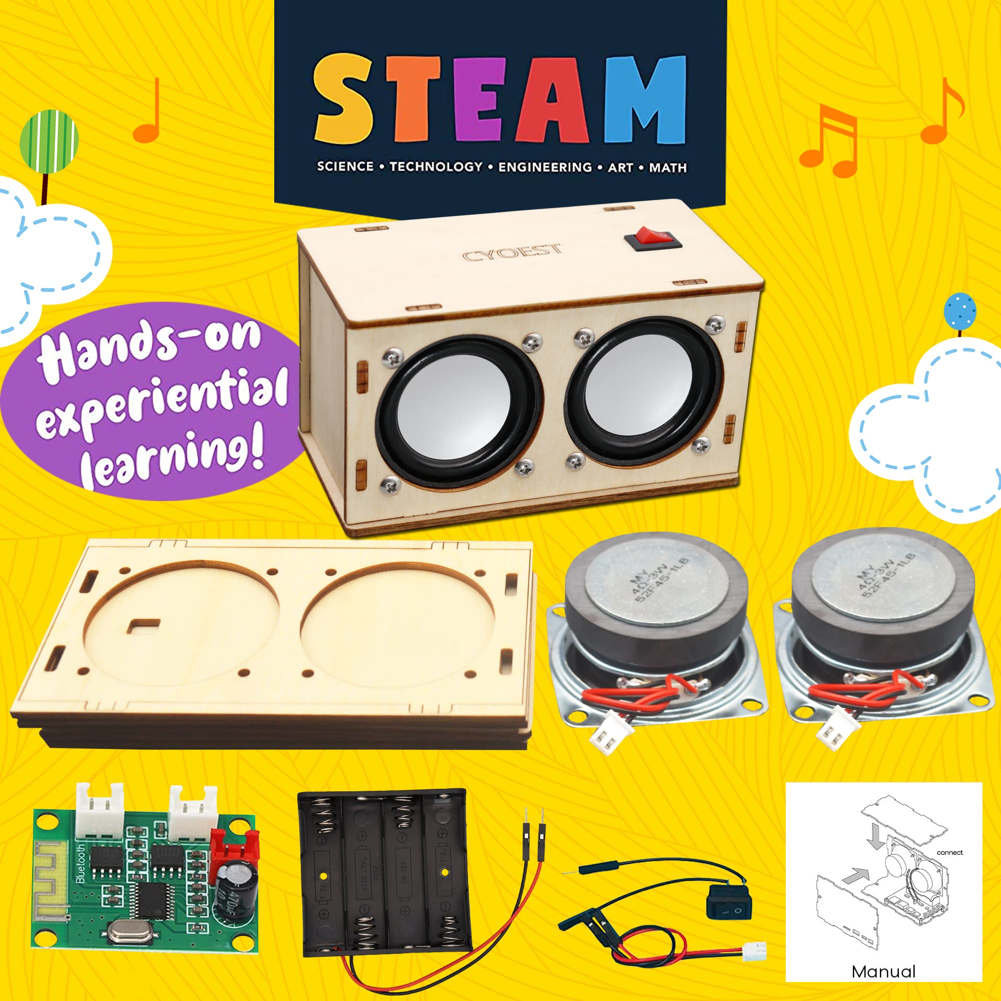 Foto 7 pulgar | Venta Internacional - Kit De Altavoces Bluetooth Diy Cyoest Stem Projects Para Niños