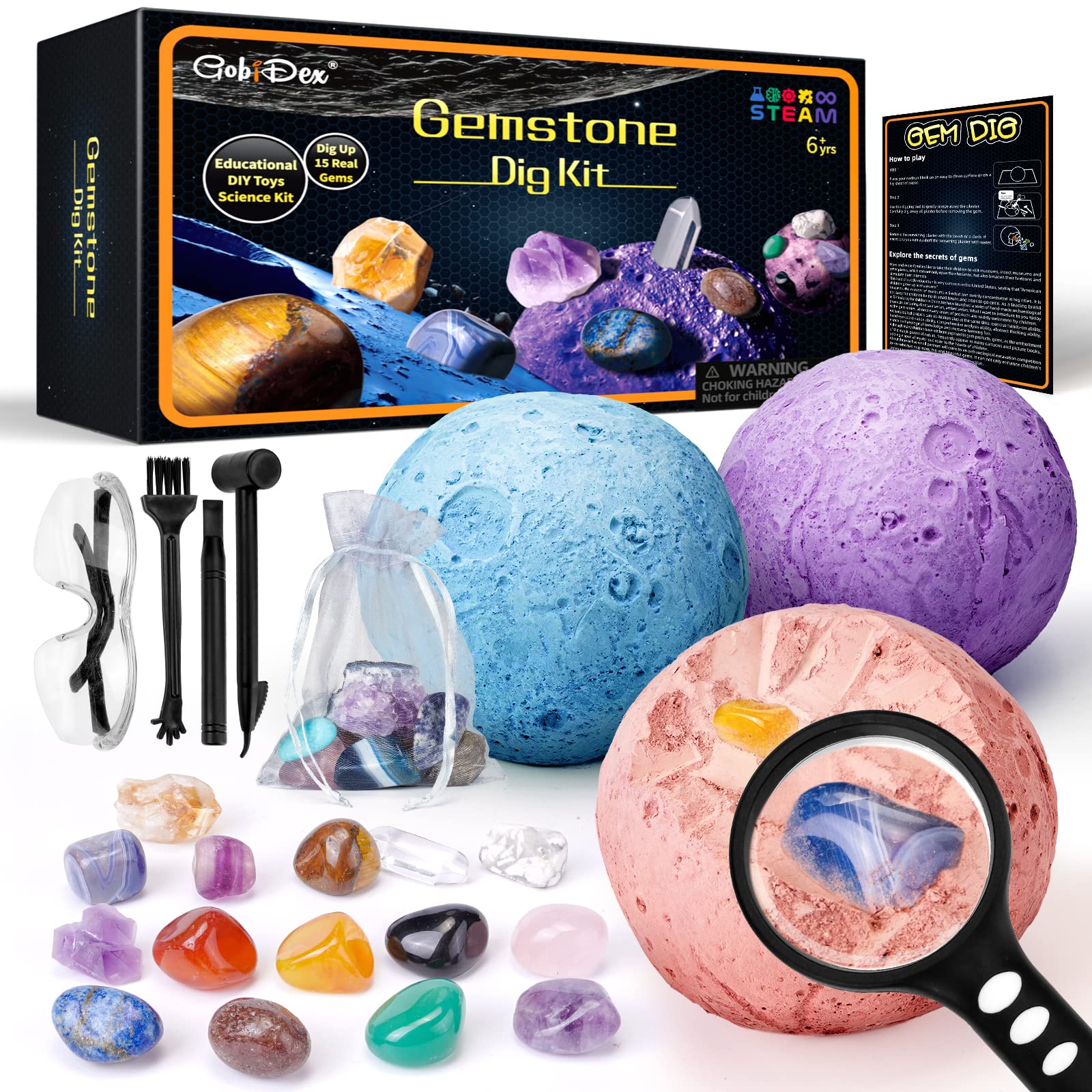 Venta Internacional - Kit De Excavación De Piedras Preciosas Gobidex Solar System Science Para Niños Mayores De 6 Años