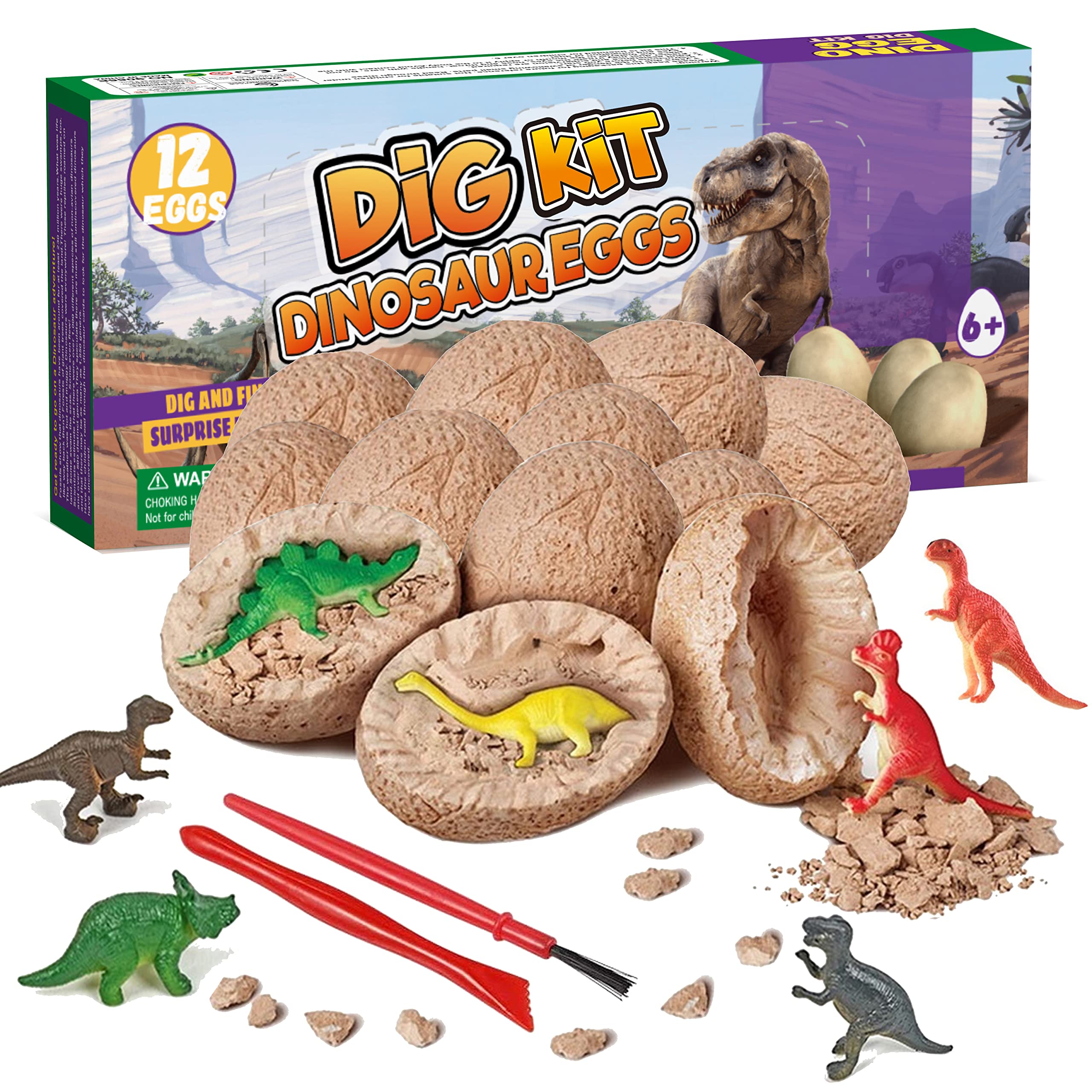 Foto 1 | Venta Internacional - Kit De Excavación De Huevos De Dinosaurio Didubuy Con 12 Huevos De Dinosaurio Para Niños De 4