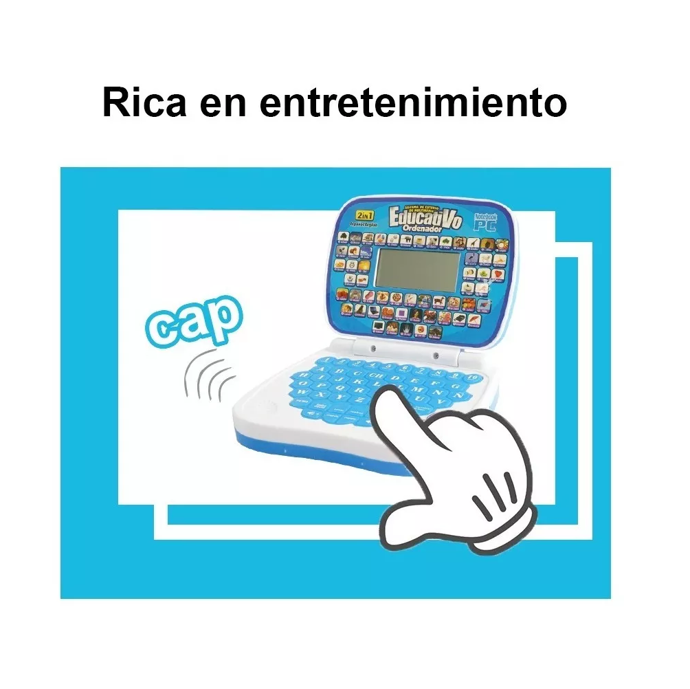 Foto 3 pulgar | Mini Computadora Bilingüe para Niños con Música y Aprendizaje de Escritura