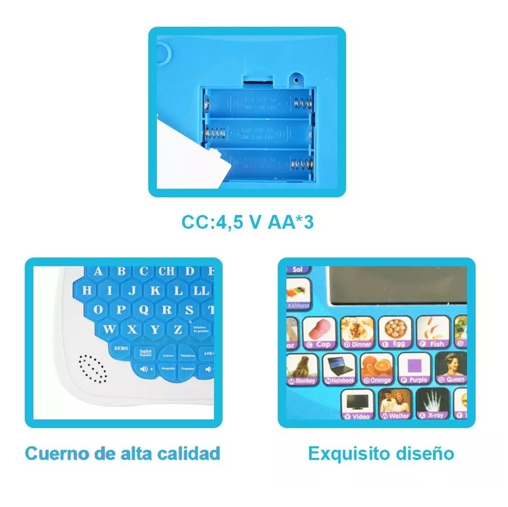 Foto 4 pulgar | Mini Computadora Bilingüe para Niños con Música y Aprendizaje de Escritura