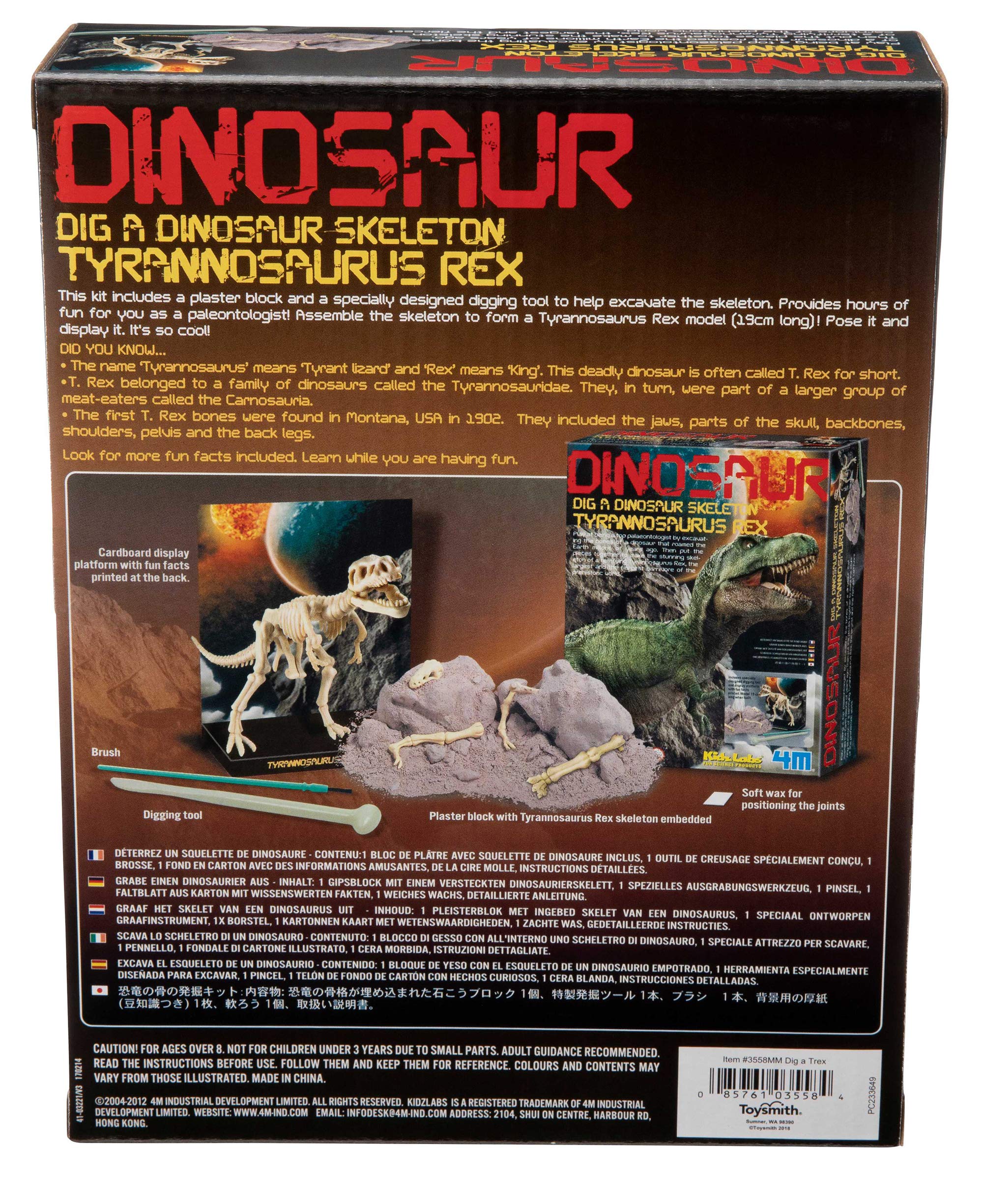 Foto 7 pulgar | Dig A Dino Kidzlabs, Esqueleto Fósil De Tyrannosaurus Rex, De 4 M - Venta Internacional.