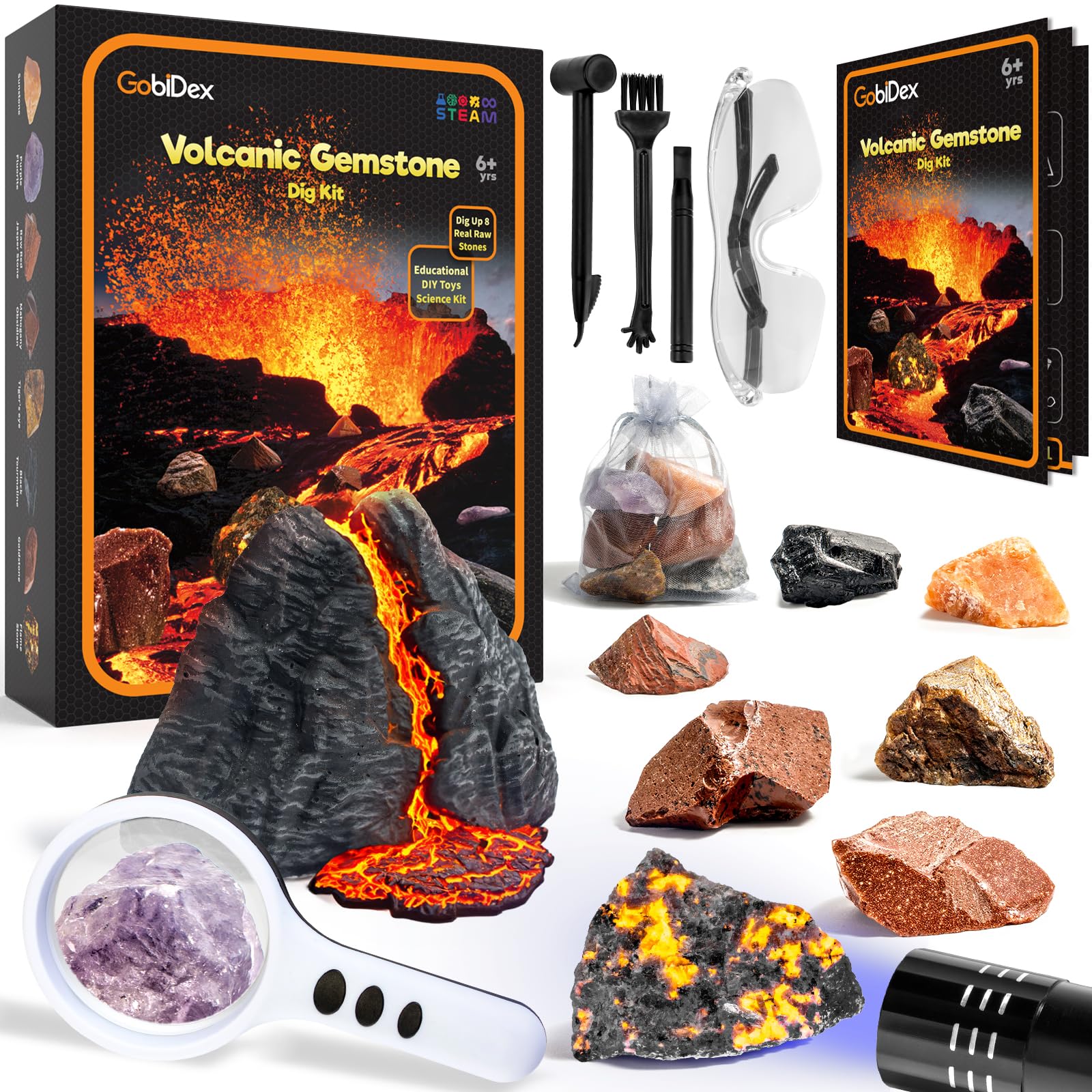Foto 2 pulgar | Kit Científico Gobidex Volcano Gemstone Dig Para Niños De 6 A 12 Años - Venta Internacional.