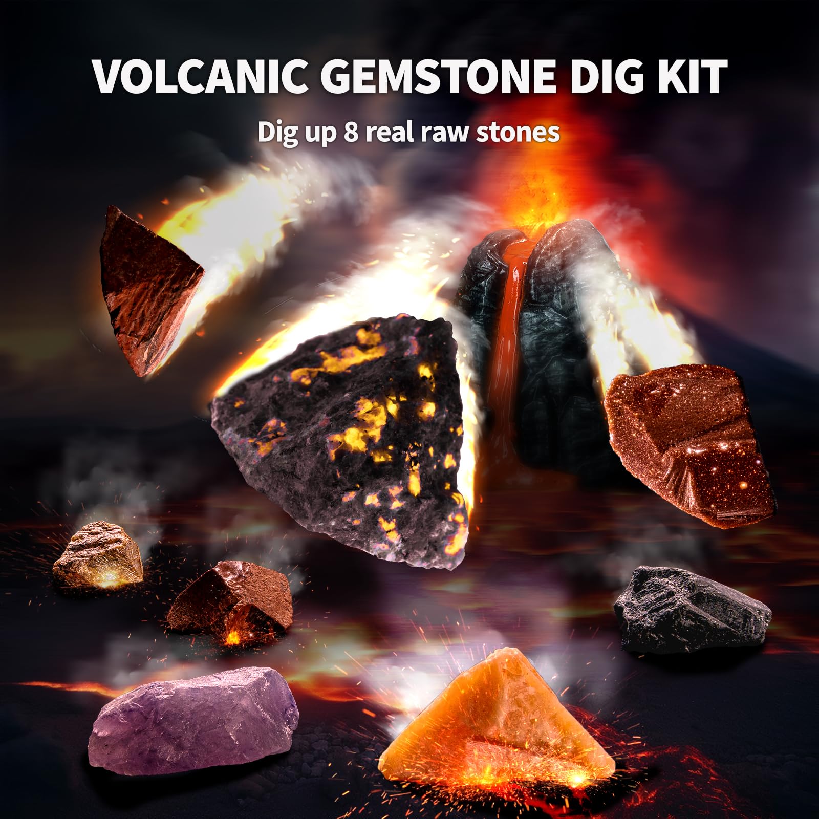Foto 5 pulgar | Kit Científico Gobidex Volcano Gemstone Dig Para Niños De 6 A 12 Años - Venta Internacional.