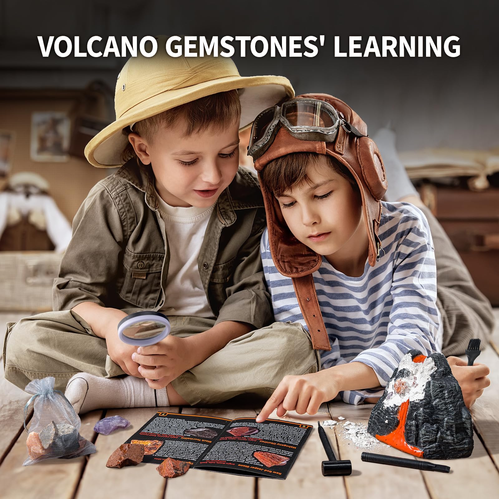 Foto 6 pulgar | Kit Científico Gobidex Volcano Gemstone Dig Para Niños De 6 A 12 Años - Venta Internacional.