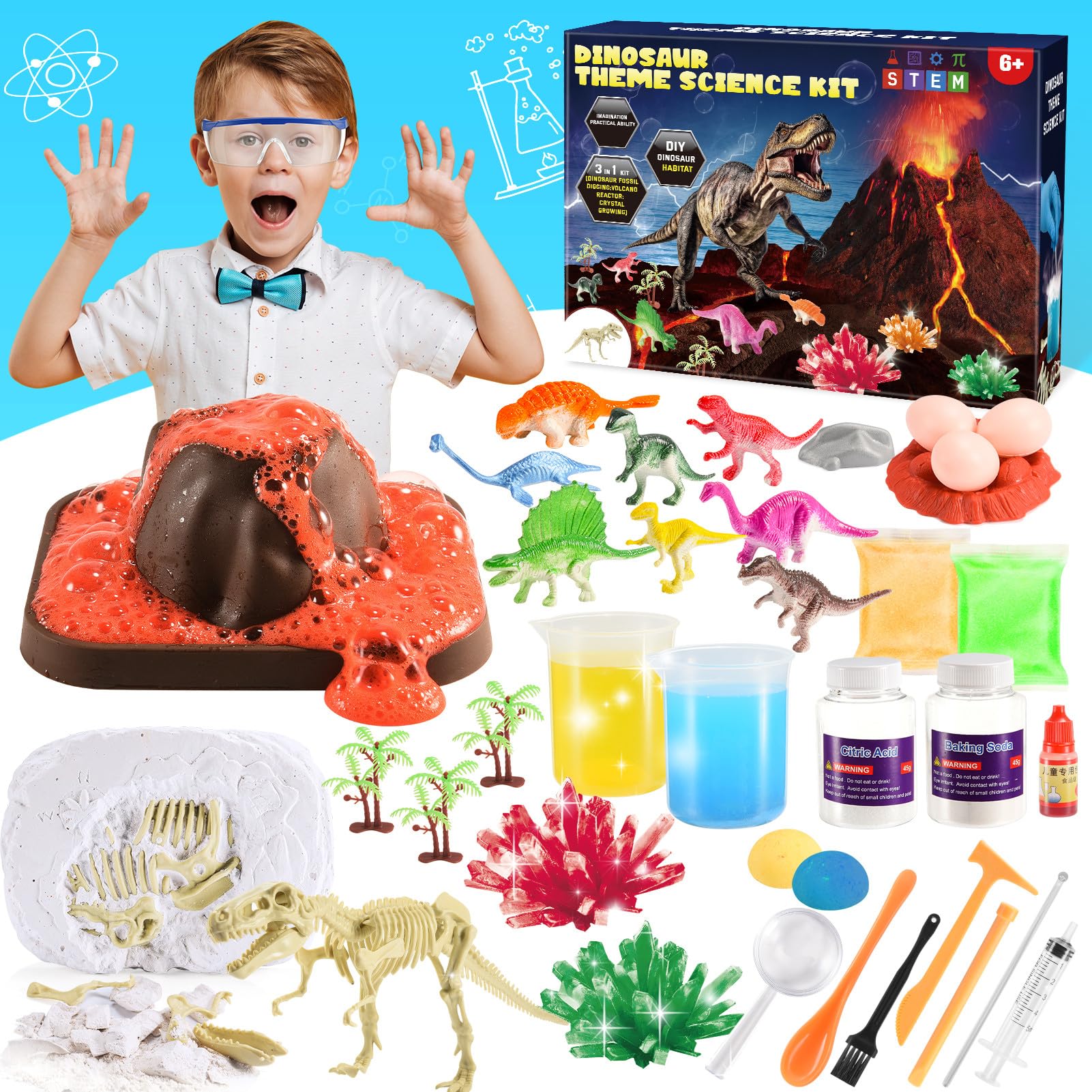 Foto 2 pulgar | Kits De Experimentos Científicos Sobre Dinosaurios Faentwc Para Niños De 5 A 10 Años - Venta Internacional.