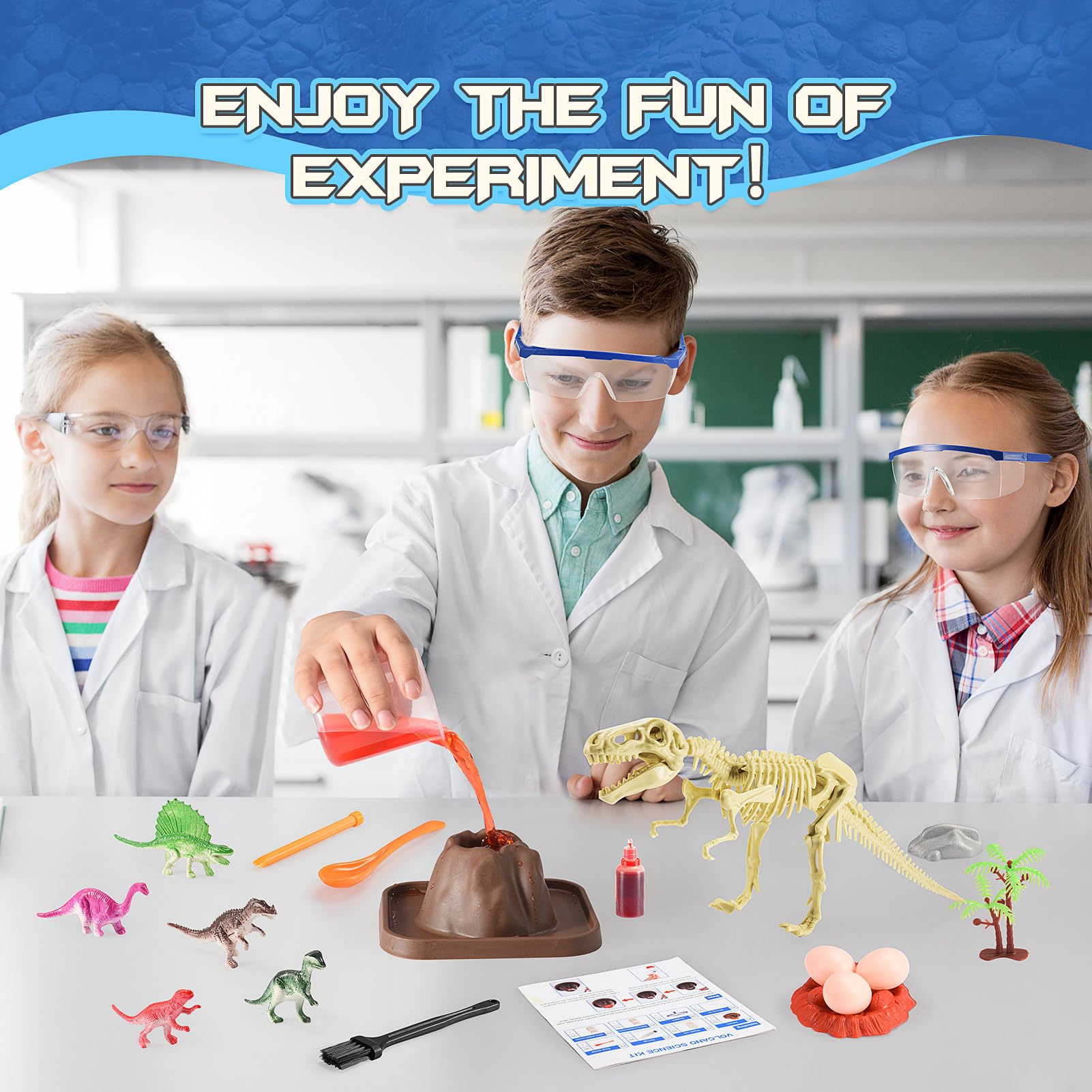Foto 4 pulgar | Kits De Experimentos Científicos Sobre Dinosaurios Faentwc Para Niños De 5 A 10 Años - Venta Internacional.