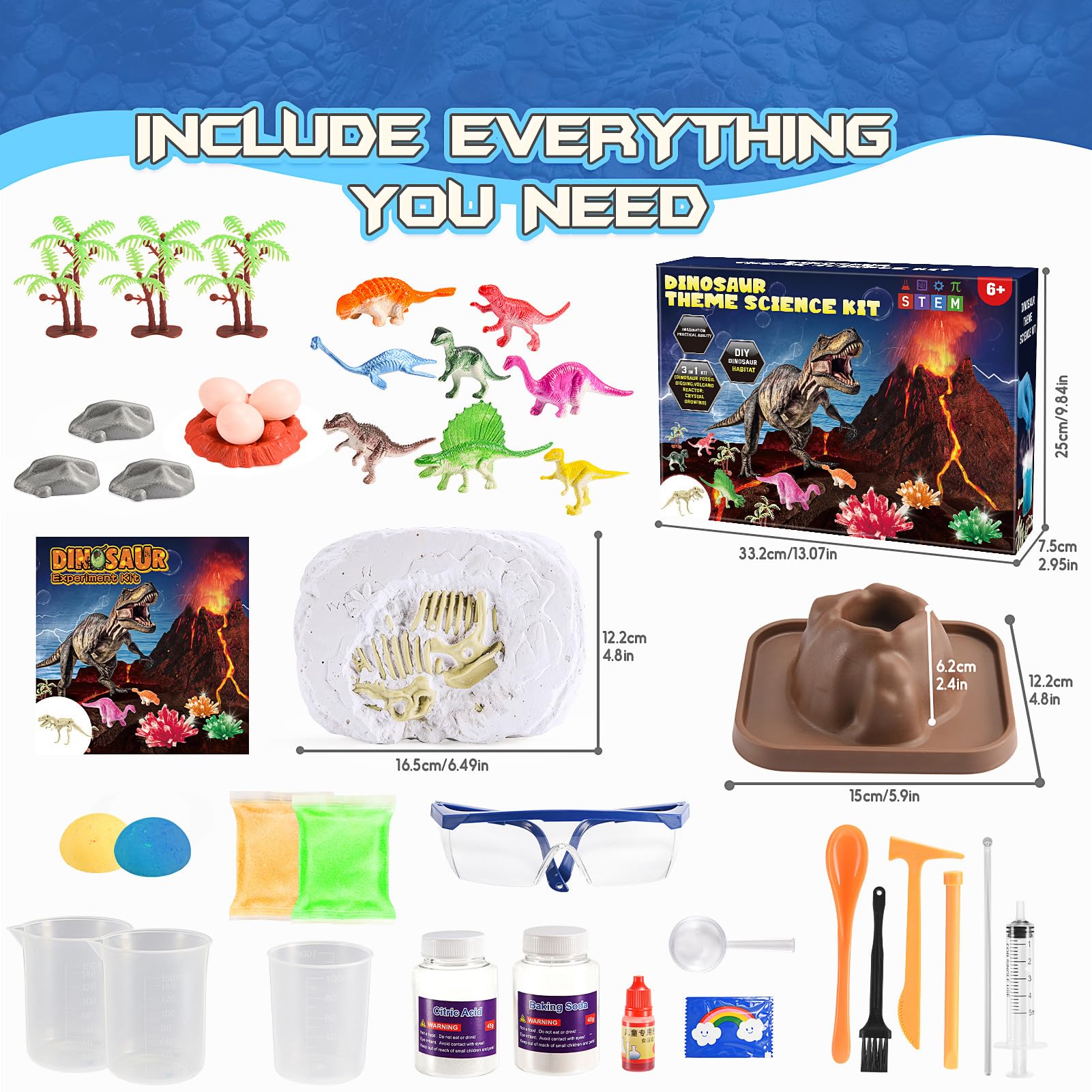 Foto 7 pulgar | Kits De Experimentos Científicos Sobre Dinosaurios Faentwc Para Niños De 5 A 10 Años - Venta Internacional.