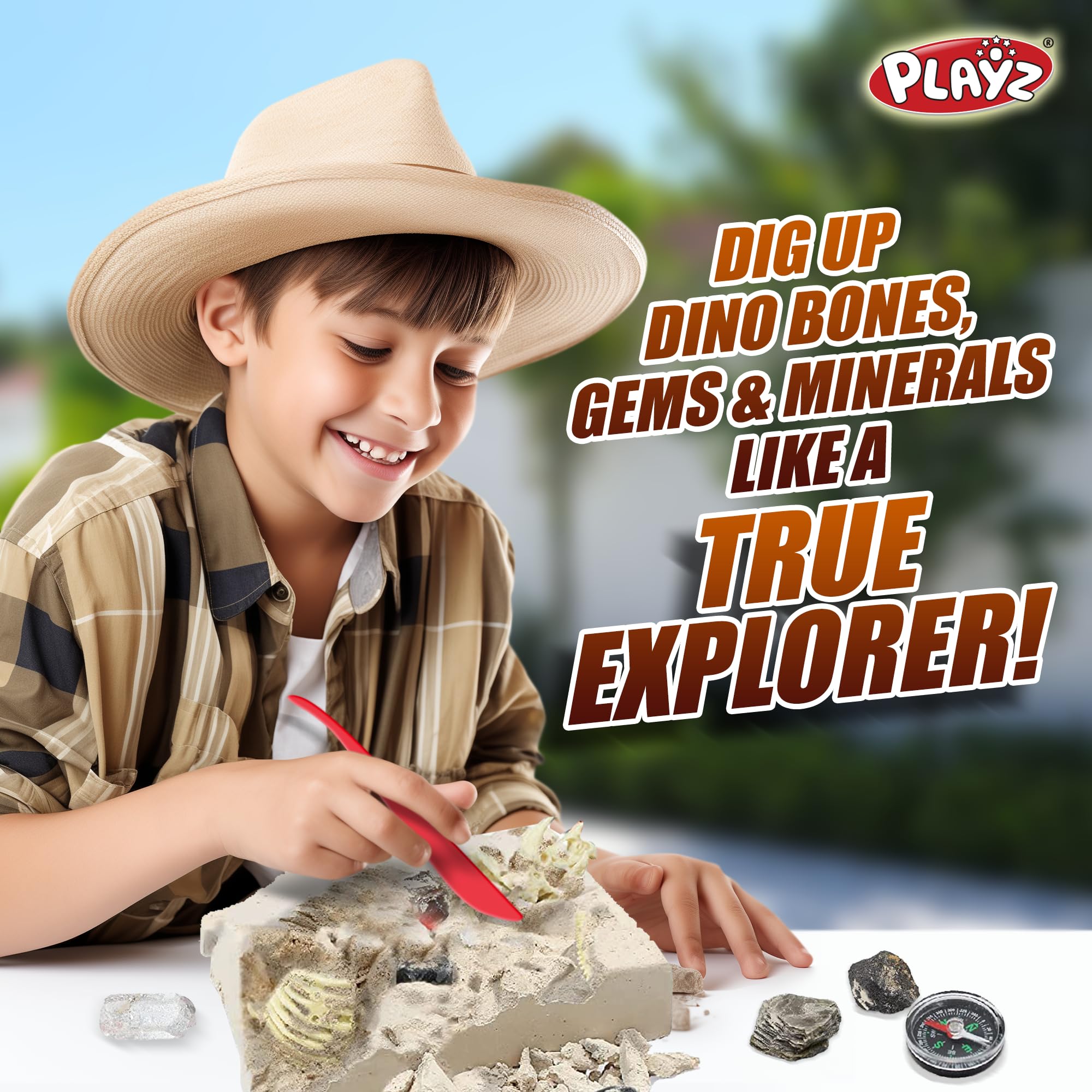 Foto 7 pulgar | El Kit Científico Muestra Un Enorme Volcán Terrestre, Dinosaurio Y Excavación Fósil - Venta Internacional.