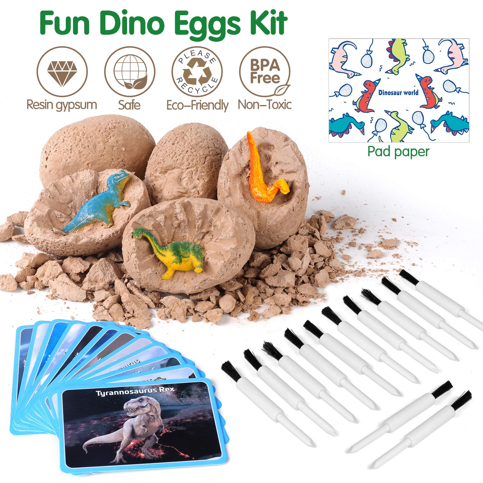 Foto 6 pulgar | Kit De Excavación De Huevos De Dinosaurio Witalent Dinosaur Party, Regalo Para Niños - Venta Internacional.
