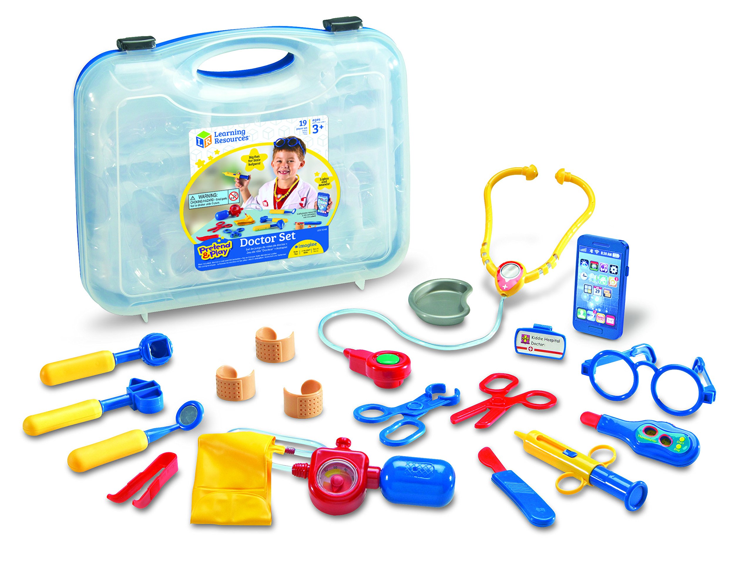 Set Doctor Learning Resources Pretend & Play Azul, 19 Piezas - Venta Internacional.