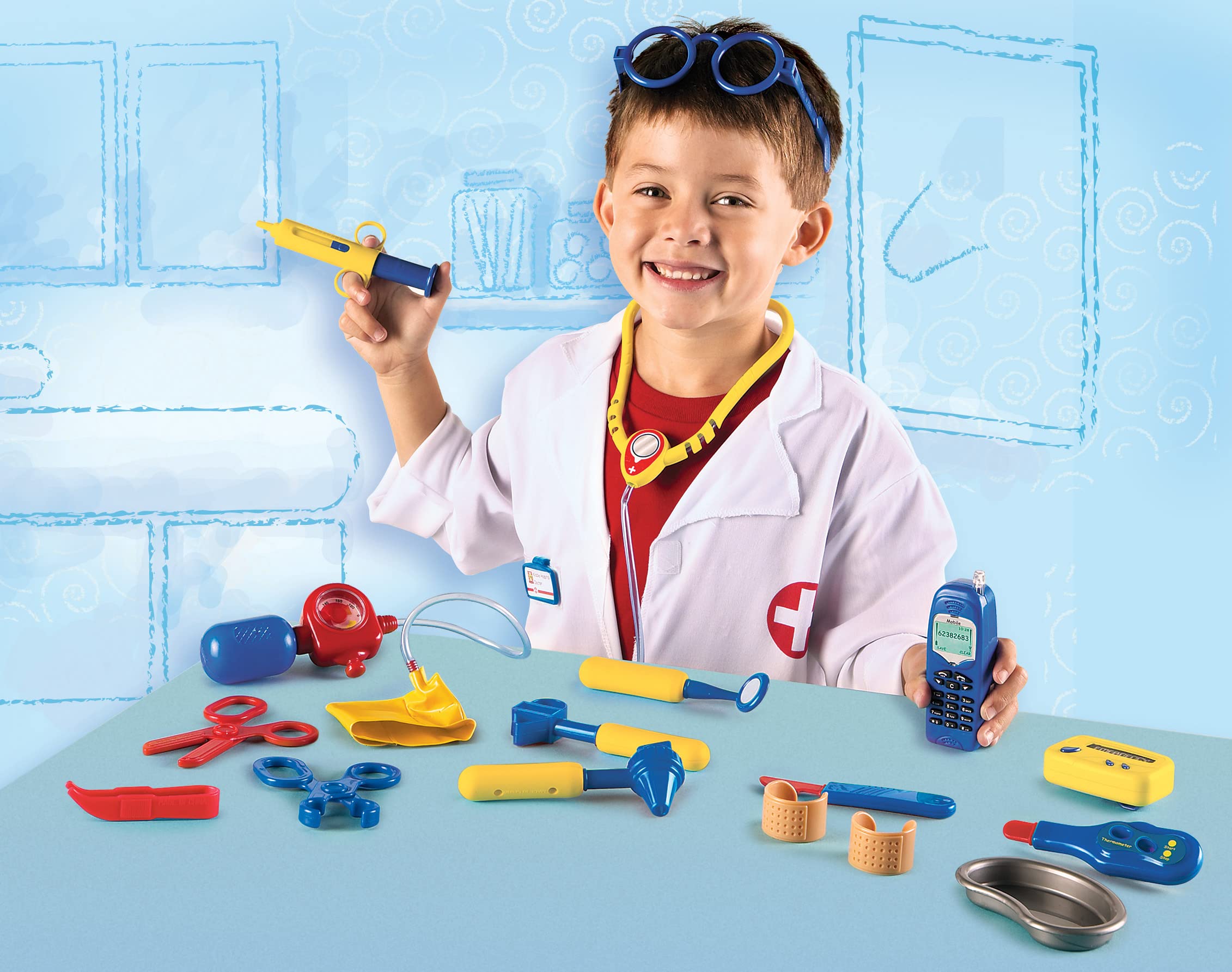 Foto 3 pulgar | Set Doctor Learning Resources Pretend & Play Azul, 19 Piezas - Venta Internacional.
