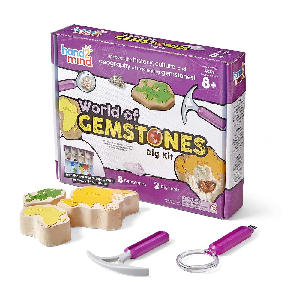 Foto 2 pulgar | Kit De Excavación De Gemas Hand2mind World Of Gemstones Con 8 Gemas Reales - Venta Internacional.