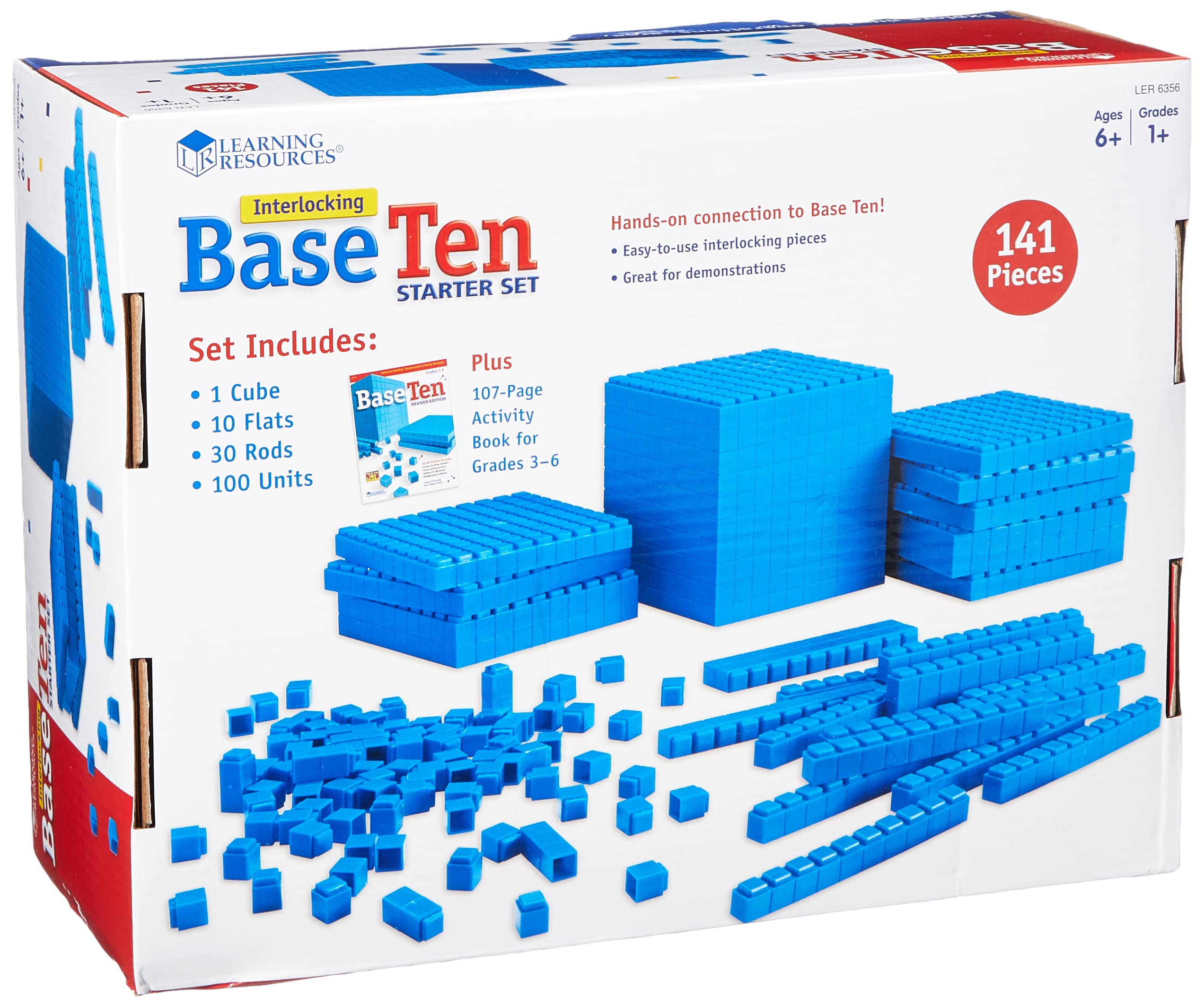 Foto 2 pulgar | Base Ten Starter Set Learning Resources 141 Piezas Para Más De 6 Años - Venta Internacional.
