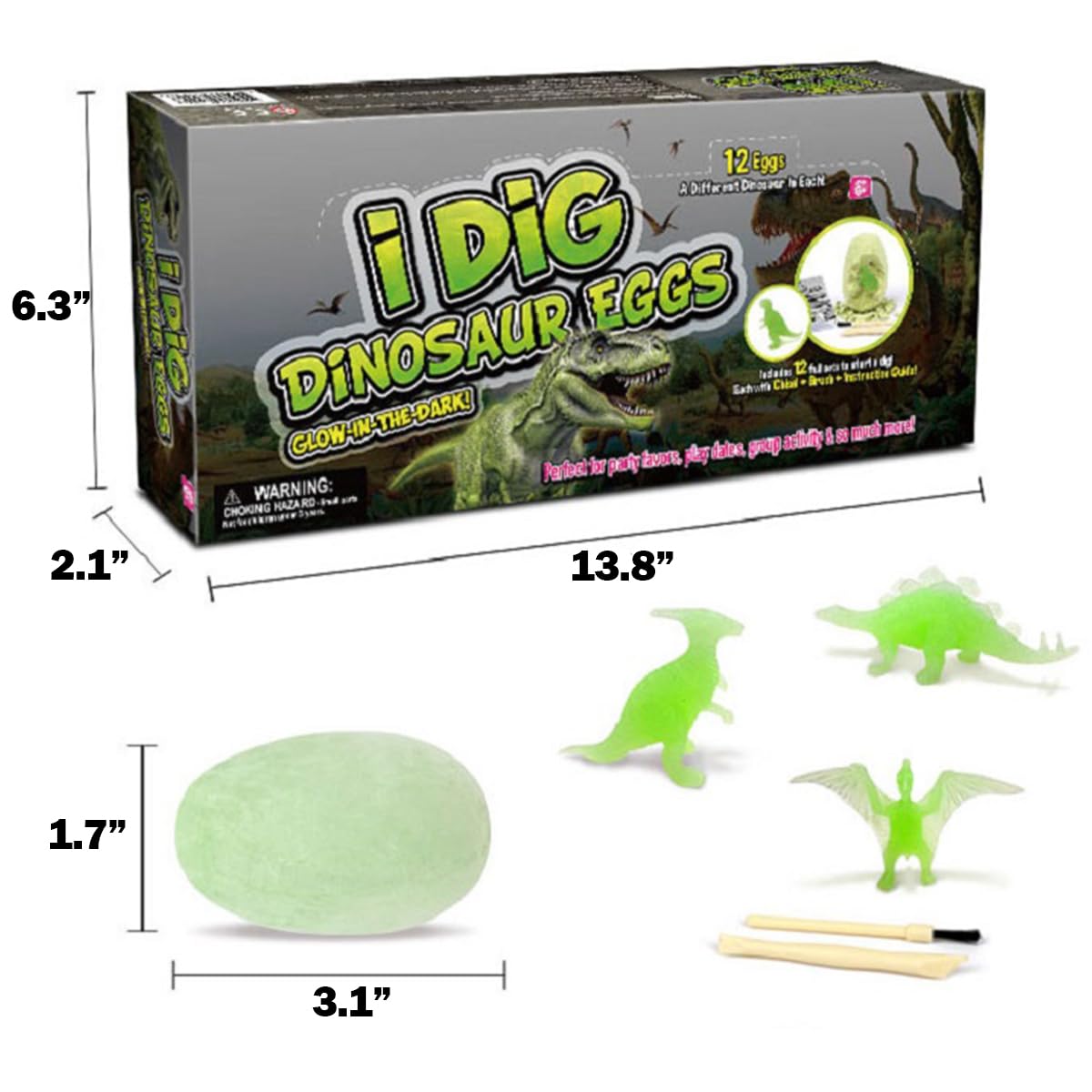 Foto 5 pulgar | El Kit De Excavación De Dinosaurios Liberty Imports Brilla En La Oscuridad - Venta Internacional.