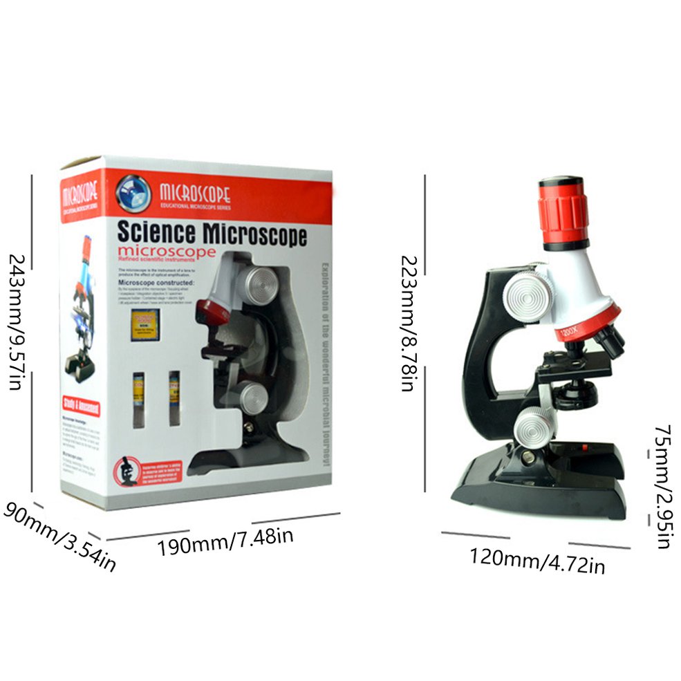 Foto 4 pulgar | Kit De Microscopio, Laboratorio De Biología, Luz Led, Educación Científica Para Niños - Venta Internacional.
