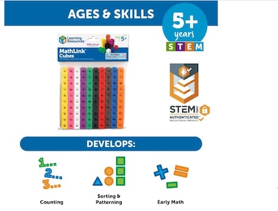 Foto 7 | Juego de 100 Actividades Stem Recursos de Aprendizaje de Mathlink Cubes - Venta Internacional