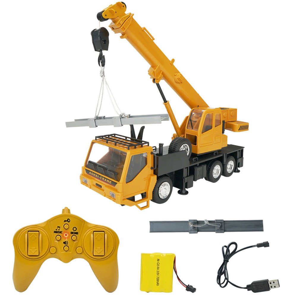 Modelo de Vehículo de Ingeniería RC Hoist Crane 1:24 10ch con Luz - Venta Internacional
