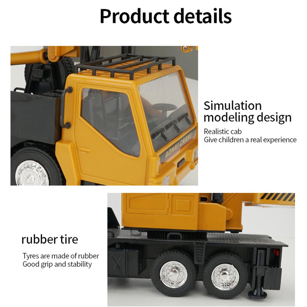 Foto 2 | Modelo de Vehículo de Ingeniería RC Hoist Crane 1:24 10ch con Luz - Venta Internacional