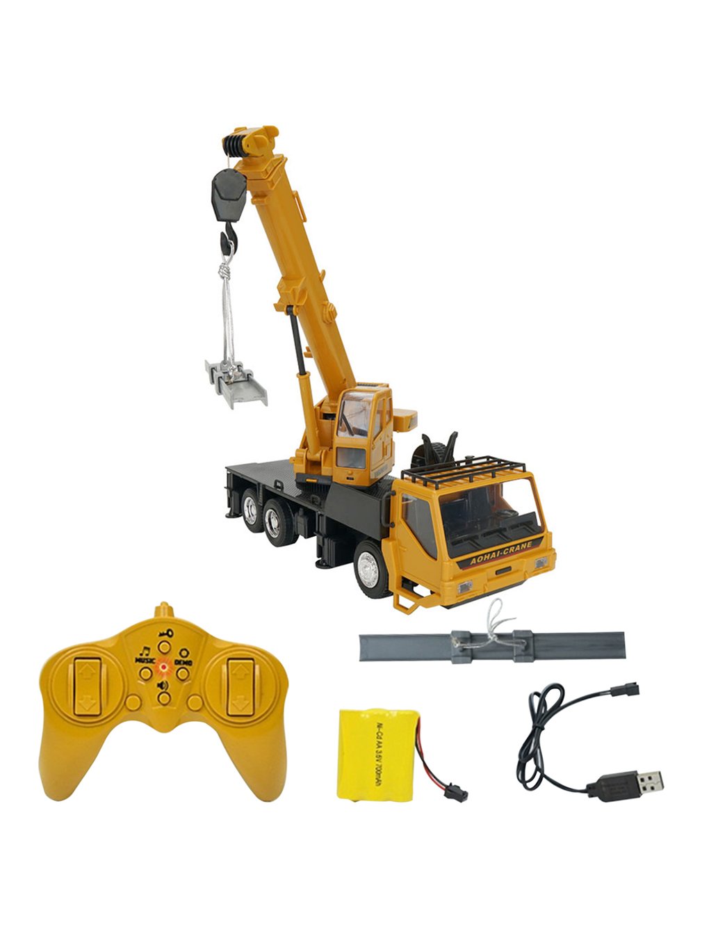 Foto 4 pulgar | Modelo de Vehículo de Ingeniería RC Hoist Crane 1:24 10ch con Luz - Venta Internacional