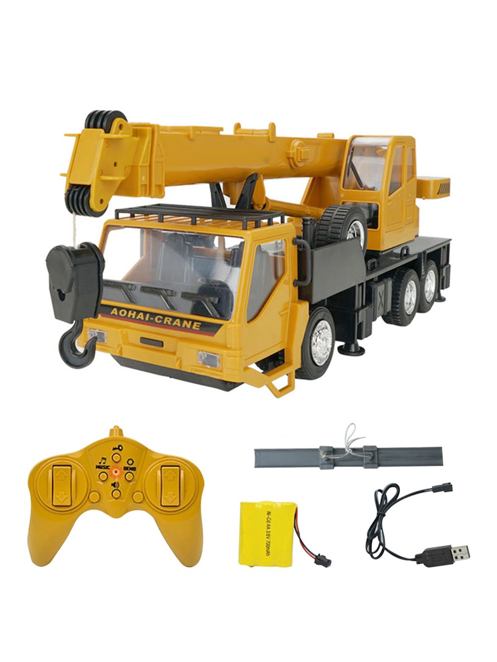 Foto 5 pulgar | Modelo de Vehículo de Ingeniería RC Hoist Crane 1:24 10ch con Luz - Venta Internacional