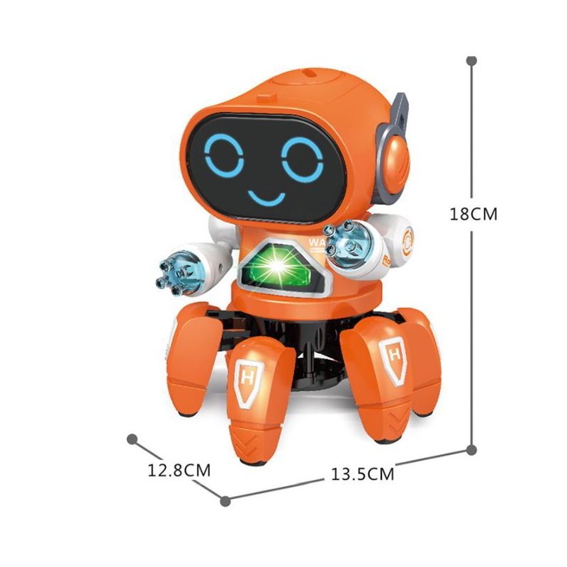 Foto 4 pulgar | Robot Toy Dancer Musical Spider Con Luces Led Naranjo - Venta Internacional.