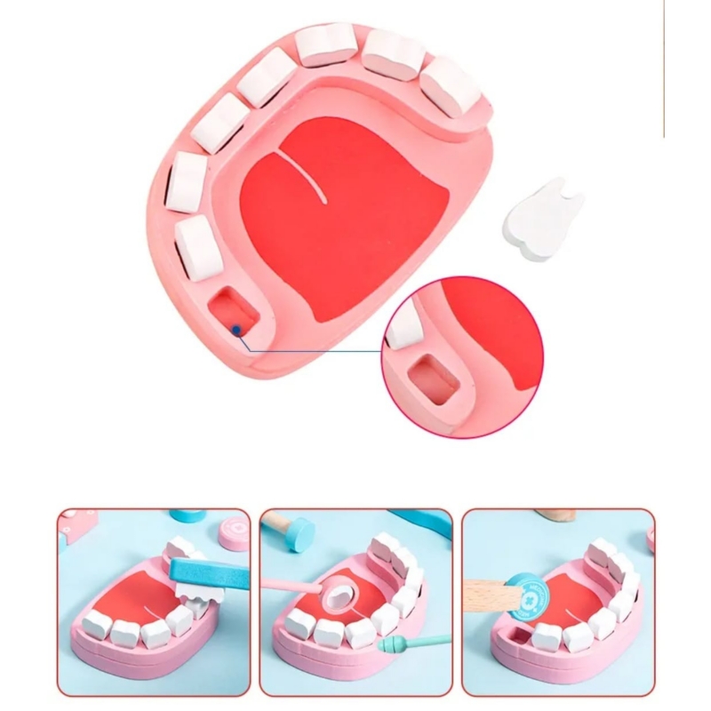 Foto 4 pulgar | Set De Juego Educativo Doctor Dentist Wood Para Niños - Venta Internacional.