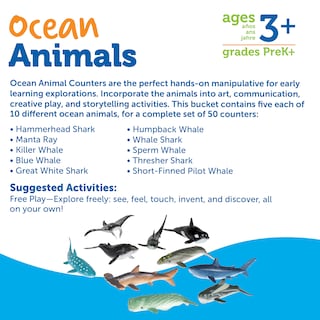 Foto 6 | Figuras Learning Resources Animales del Océano 50 Piezas-Venta Internacional
