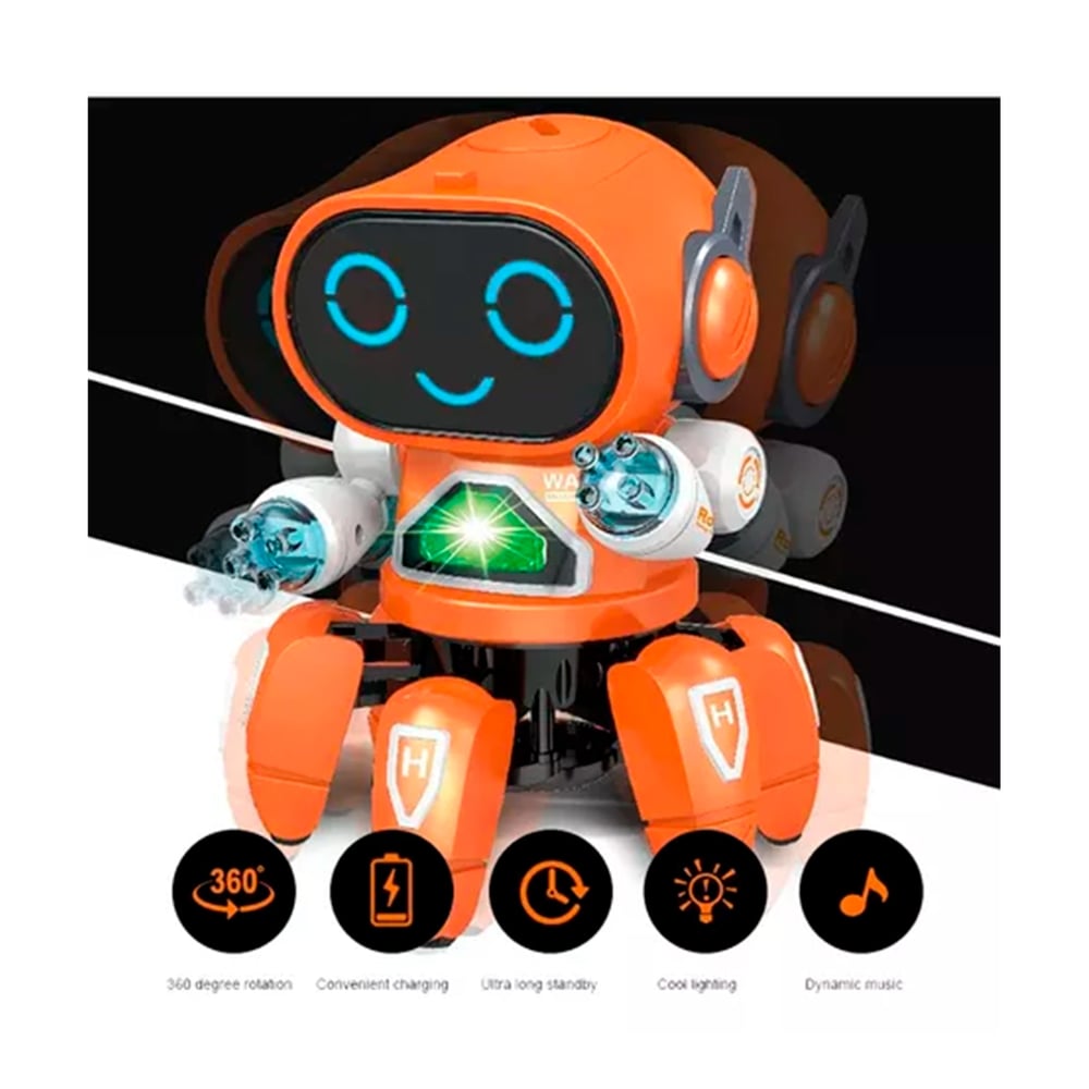 Foto 4 pulgar | Robot de Juguete de 6 Garras con Luz y Música para Niños - Venta Internacional