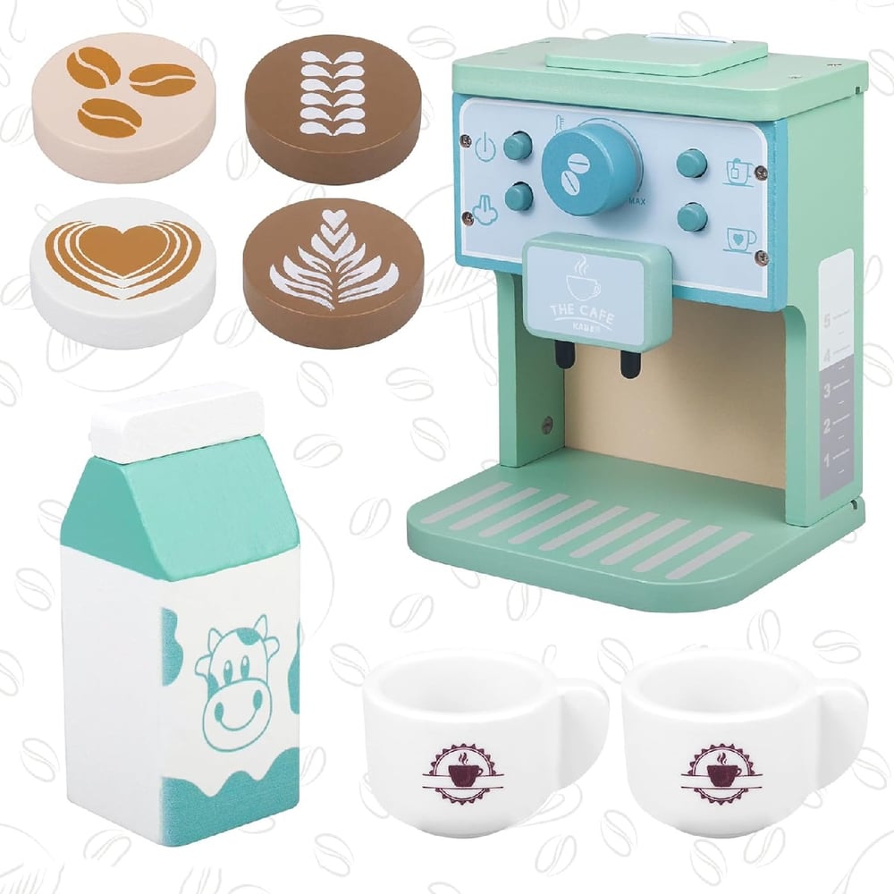 Foto 4 pulgar | Cafetera de Jugete de Madera Montessori - Venta Internacional