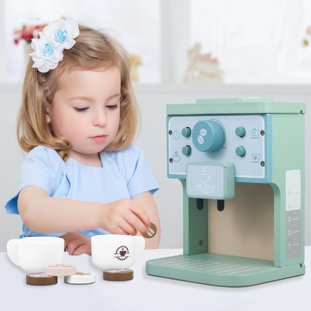 Foto 7 pulgar | Cafetera de Jugete de Madera Montessori - Venta Internacional