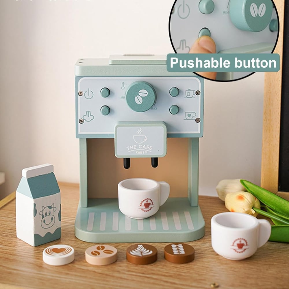 Foto 8 pulgar | Cafetera de Jugete de Madera Montessori - Venta Internacional