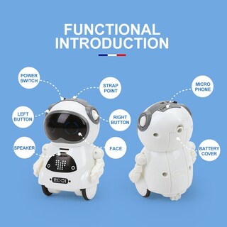 Foto 7 | Smart Pocket Robot Mini Walk Music Dance Light Para Niños - Venta Internacional