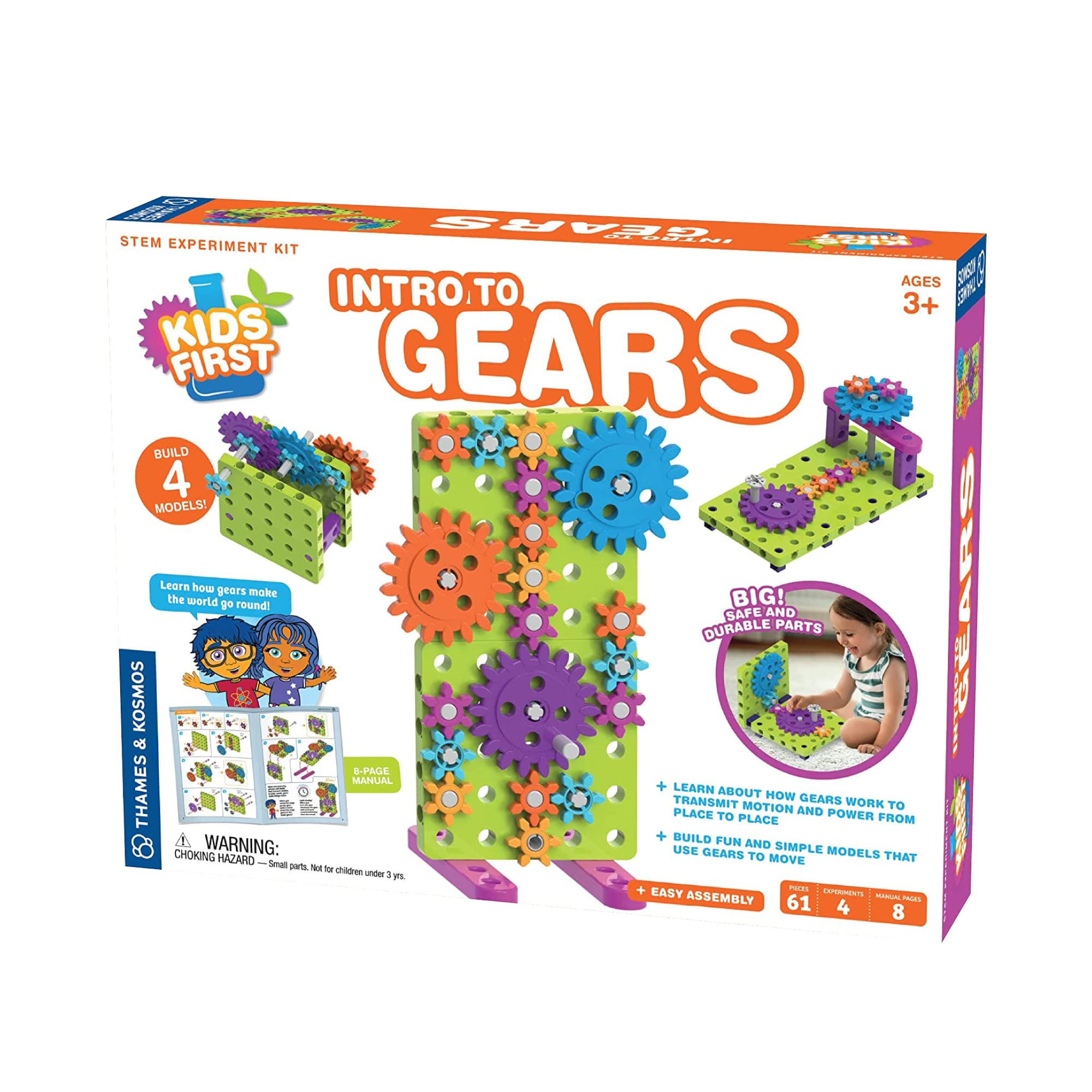 Kit De Experimentos Stem Thames & Kosmos Kids First: Introducción A Gears - Venta Internacional.