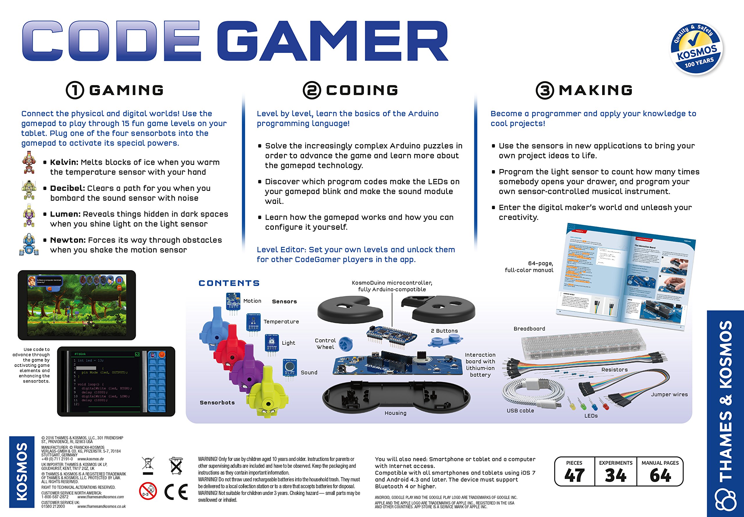 Foto 3 pulgar | Taller De Programación Y Juego Thames & Kosmos Code Gamer Ios/android - Venta Internacional.