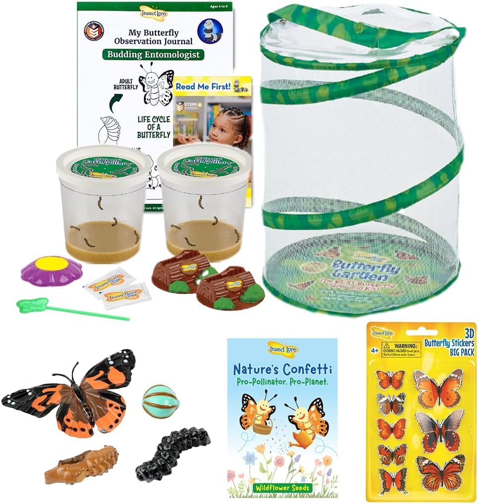 Foto 2 pulgar | Kit De Mariposas Butterfly Garden Insect Lore Con Orugas Vivas - Venta Internacional.