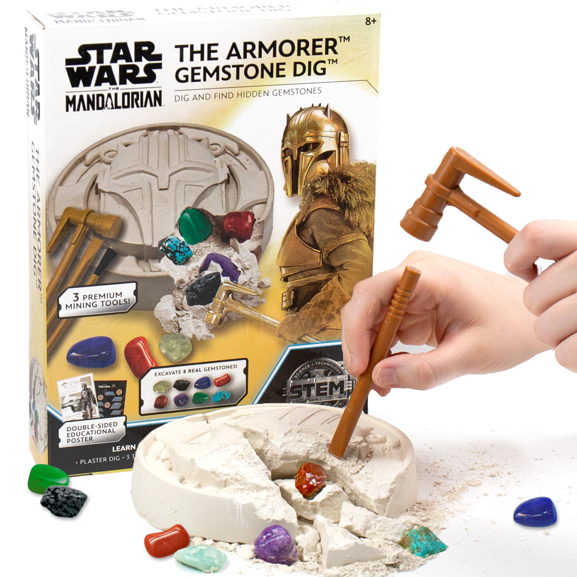 Kit Científico Star Wars The Armorer Gemstone Dig Para Niños De 8 A 12 Años - Venta Internacional.