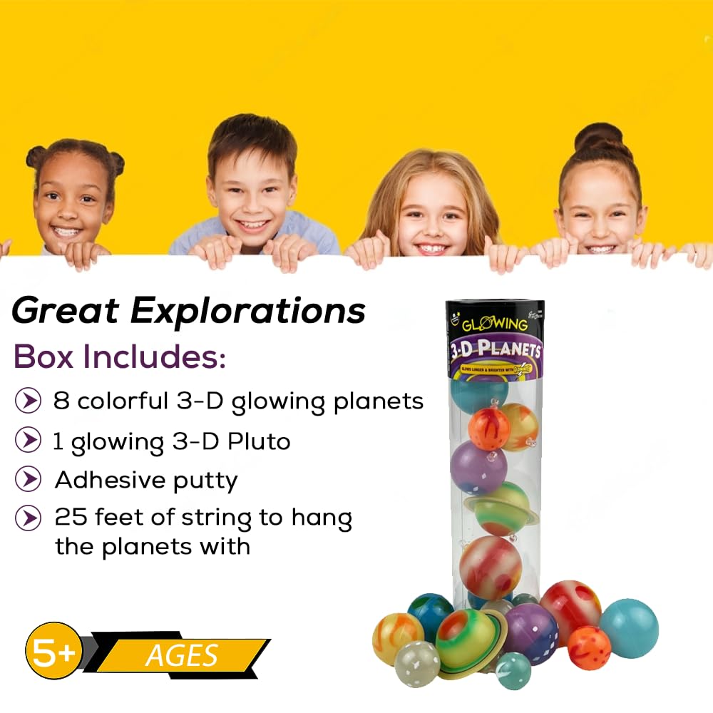 Foto 3 pulgar | Planetas Que Brillan En La Oscuridad En Un Tubo | University Games - Venta Internacional.
