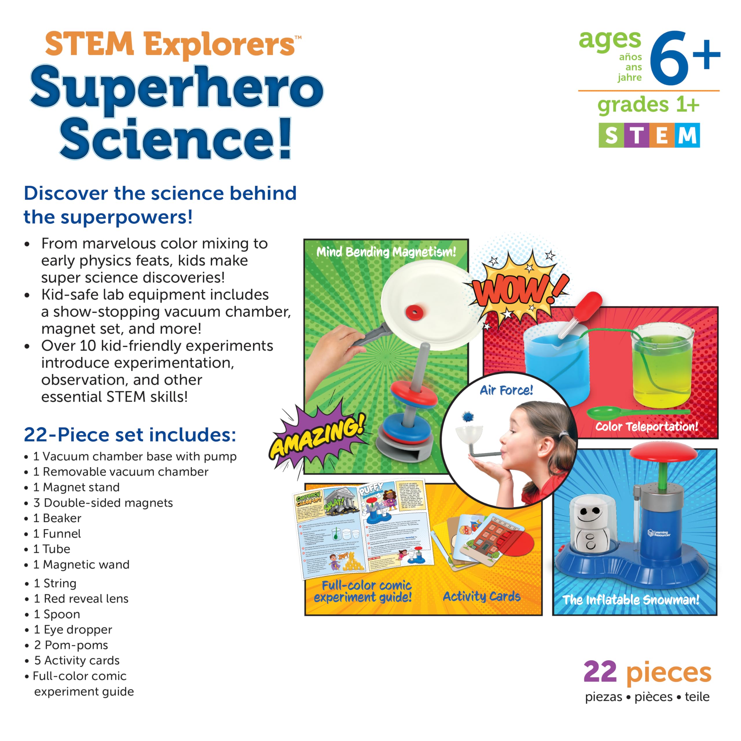 Foto 7 pulgar | Kit Científico Recursos De Aprendizaje Stem Exploradores Ciencia De Superhéroes - Venta Internacional.