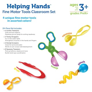 Foto 4 | Juego De Herramientas De Motricidad Fina Learning Resources Helping Hands 24 Piezas - Venta Internacional.