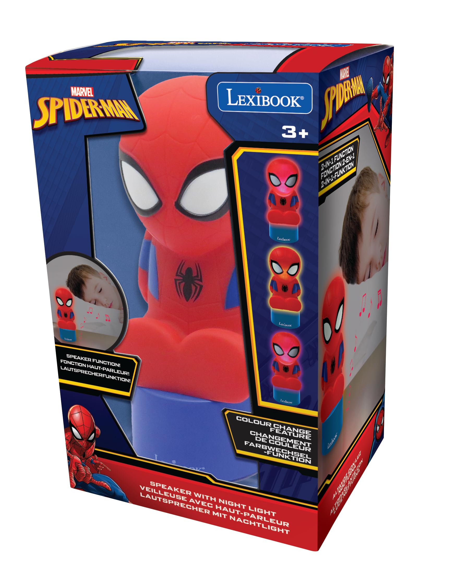 Foto 4 pulgar | Luz Nocturna Y Altavoz Para Habitación Infantil Lexibook Spiderman - Venta Internacional.